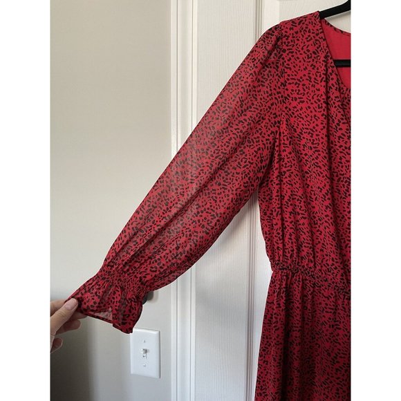 NWT Talbots Petite Red & Black Dress -12P - Picture 4 of 4